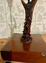Load image into Gallery viewer, Rustic Roe Deer Stag Horn Antler Pair Candle Stick Holders by Helen Elizabeth Studios
