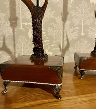 Load image into Gallery viewer, Rustic Roe Deer Stag Horn Antler Pair Candle Stick Holders by Helen Elizabeth Studios
