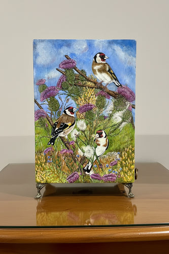 Ornamental Hand Painted Bird Cage by Helen Elizabeth Goldfinch Lurcher Cob Horse