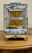 Load image into Gallery viewer, Ornamental Hand Painted Bird Cage by Helen Elizabeth Goldfinch Lurcher Cob Horse Vinbatge Caravan
