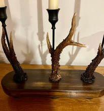 Load image into Gallery viewer, Rustic Roe Deer Stag Antler Candle Stick Holder - Treble  by Helen Elizaberth Studios top
