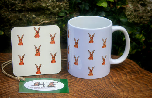 Scotland's Wildlife Collection -  Wild Brown Hare Ceramic Mug and Coaster