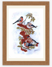 Load image into Gallery viewer, Bullfinches on roan berry tree by helen elizabeth roberts

