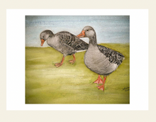 Load image into Gallery viewer, Goose pastel fine art giclee print Helen Elizabeth
