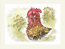 Load image into Gallery viewer, Cockerel Limited Edition Giclee Print Helen Elizabeth
