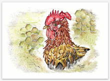 Load image into Gallery viewer, Cockerel Limited Edition Giclee Print Helen Elizabeth
